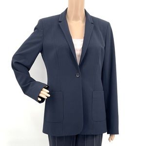 TAHARI SINGLE BUTTON NAVY BLUE BLASER